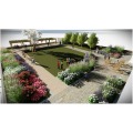 Aerial View of the Community Garden Proposals from the Bardowie Street Hall Looking North West by LUC