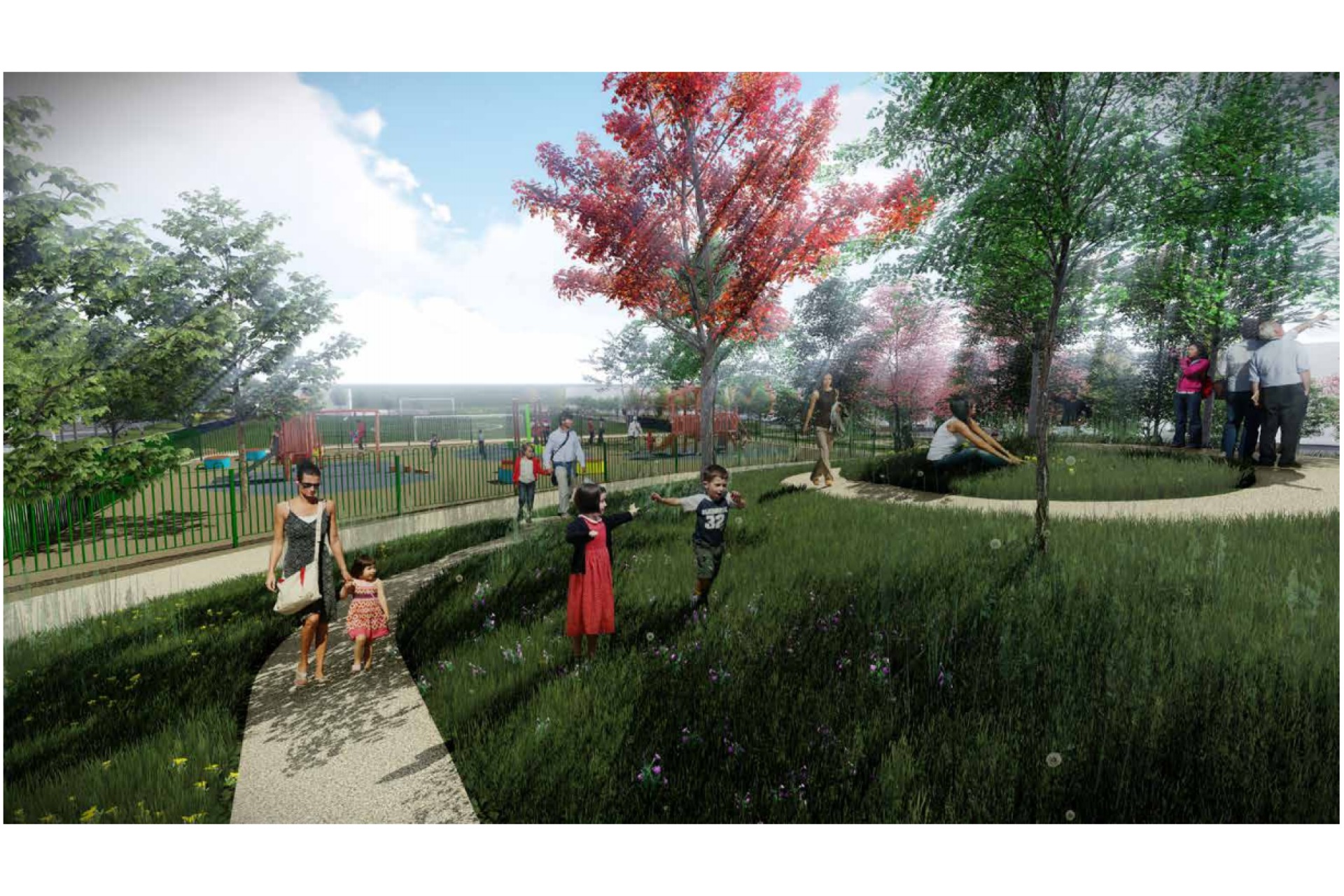 View of the Play Park Proposals Looking East by LUC
