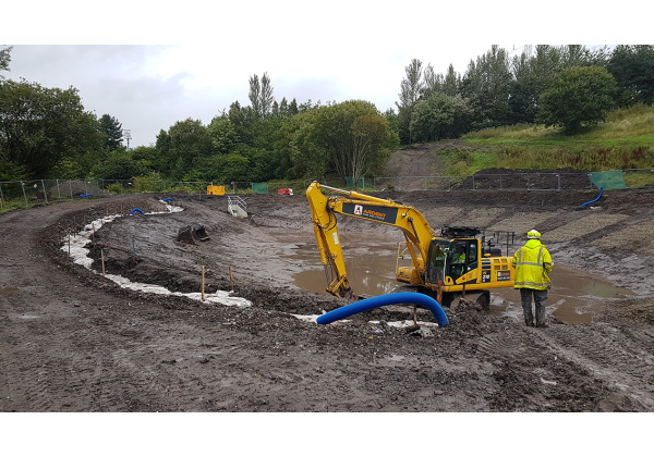 Image of the SuDS Basin at the Clay Pits Nature Reserve