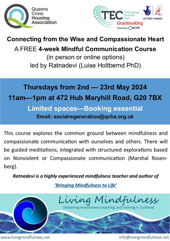 Mindfulness Poster 2024 4 week course